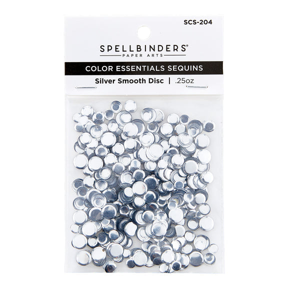 Spellbinders - Card Shoppe Essentials - Color Essentials Sequins - Silver Smooth Discs