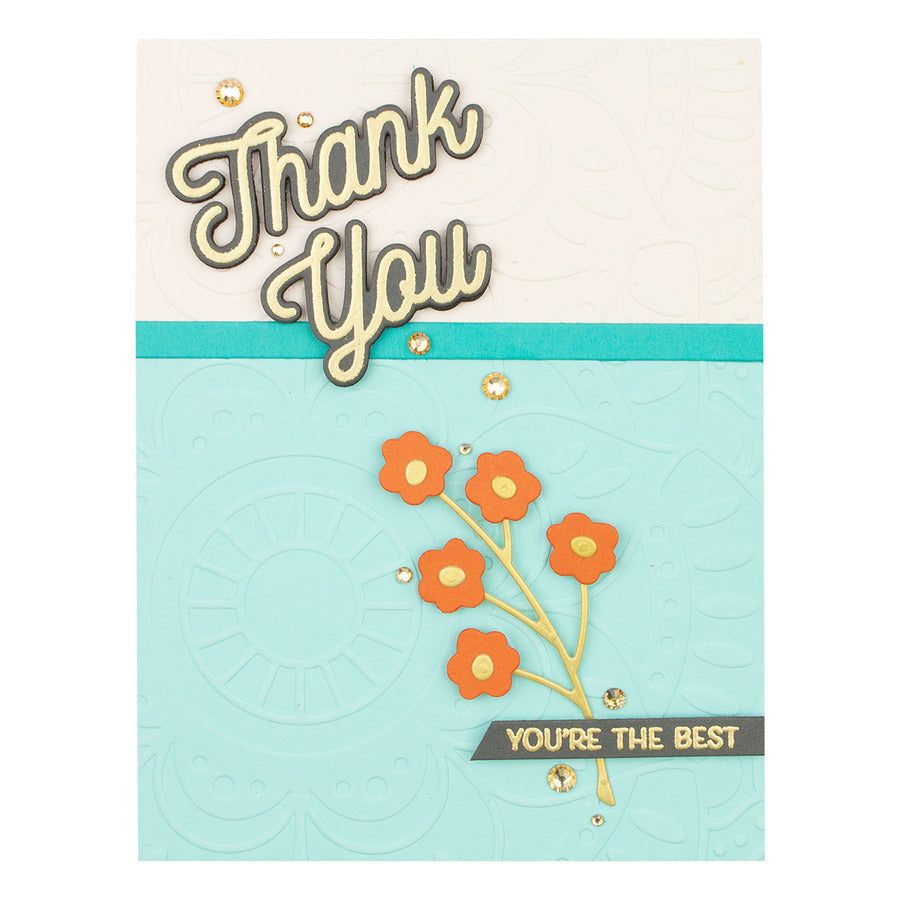 Spellbinders - Cardmaker II Collection - Clear Stamps & Dies - Many Thanks