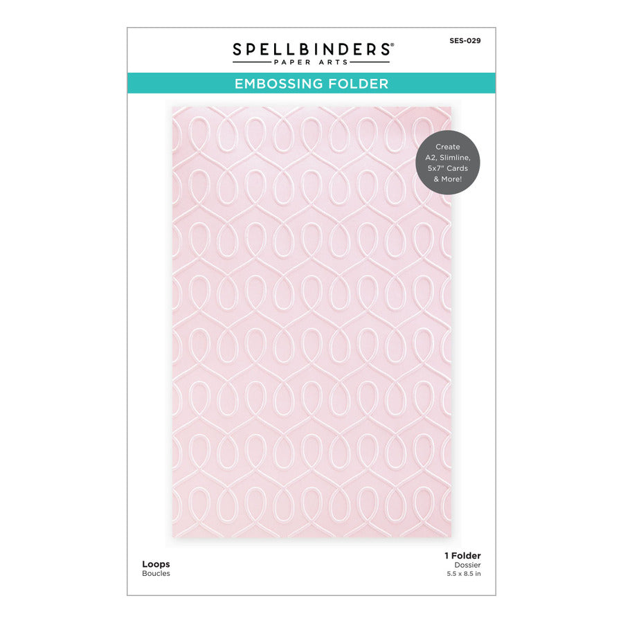 Spellbinders - Be Bold Collection - Embossing Folder - Loops