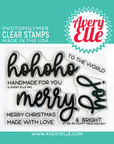 Avery Elle - Clear Stamps - Happy Tags Holiday