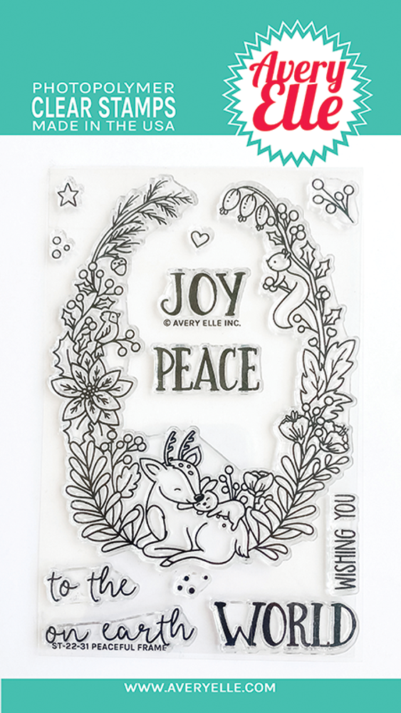 Avery Elle - Clear Stamps - Peaceful Frame