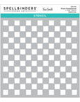 Spellbinders - Pie Perfection Collection - Stencils - Picnic Checkerboard