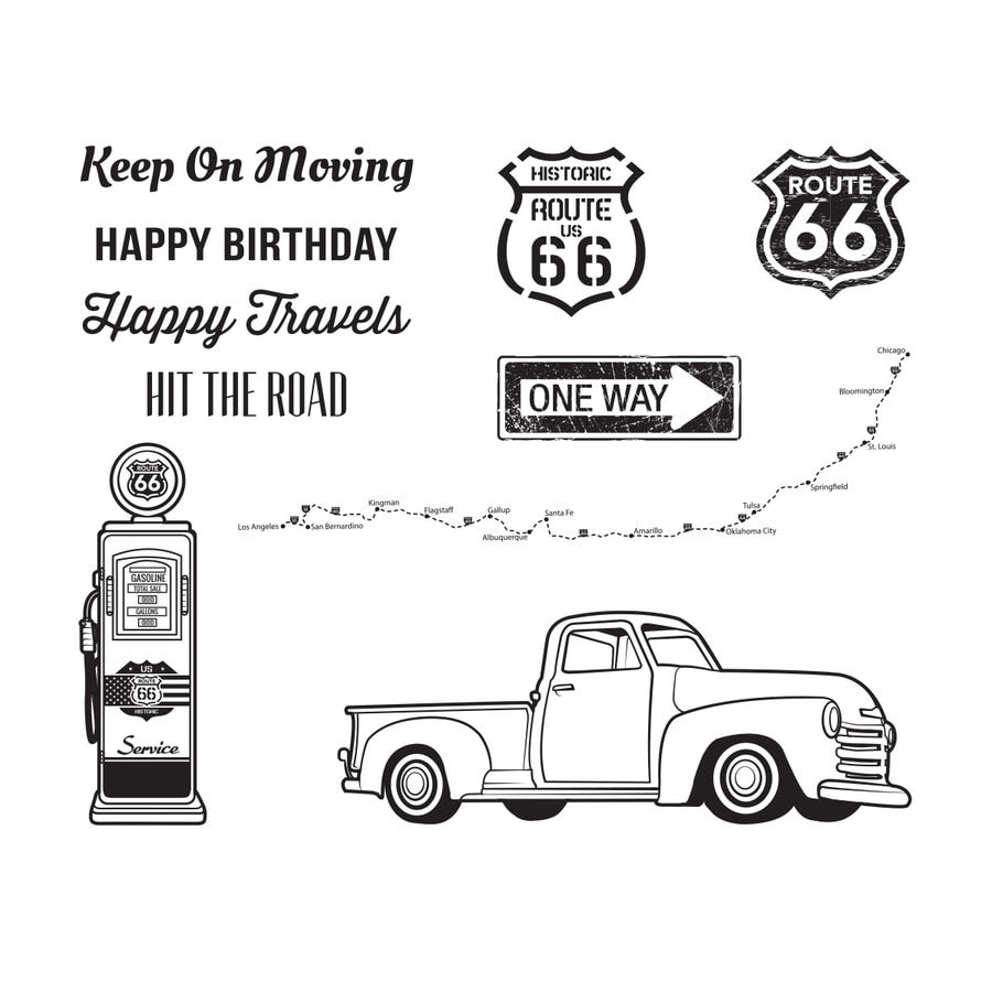 Spellbinders - Clear Stamps - Hit the Road
