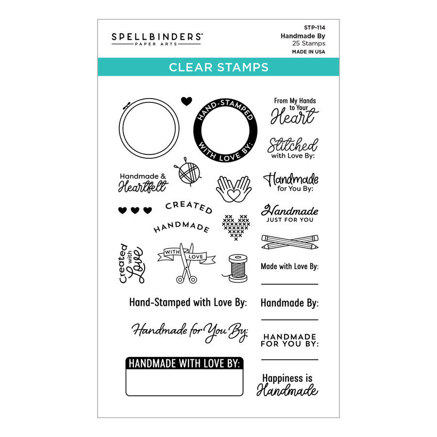 Spellbinders - Celebrate You Collection - Clear Stamps - Handmade By