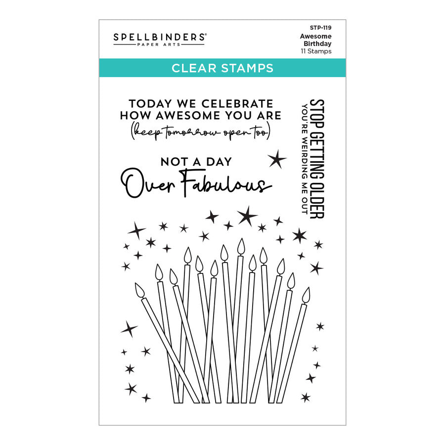 Recollections Happy Birthday Wishes Clear Stamps 12 pc Celebrate Special Day