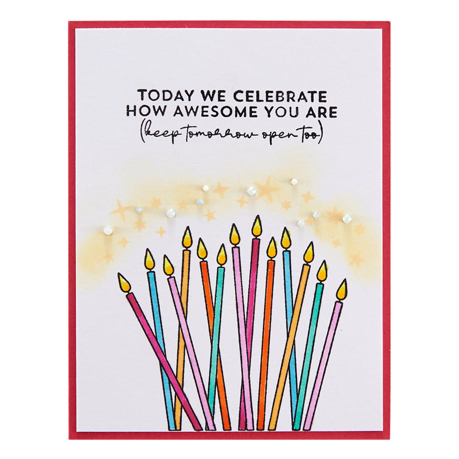 Spellbinders - Birthday Celebrations Collection - Clear Stamps - Awesome Birthday