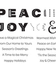 Spellbinders - Winter Tales Collection - Clear Stamps - Peace & Joy