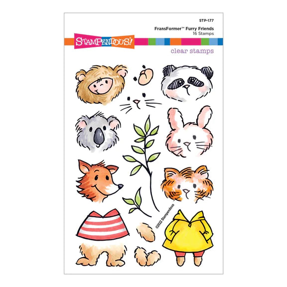 Stampendous - FransFormer Fun - Clear Stamps - Furry Friends