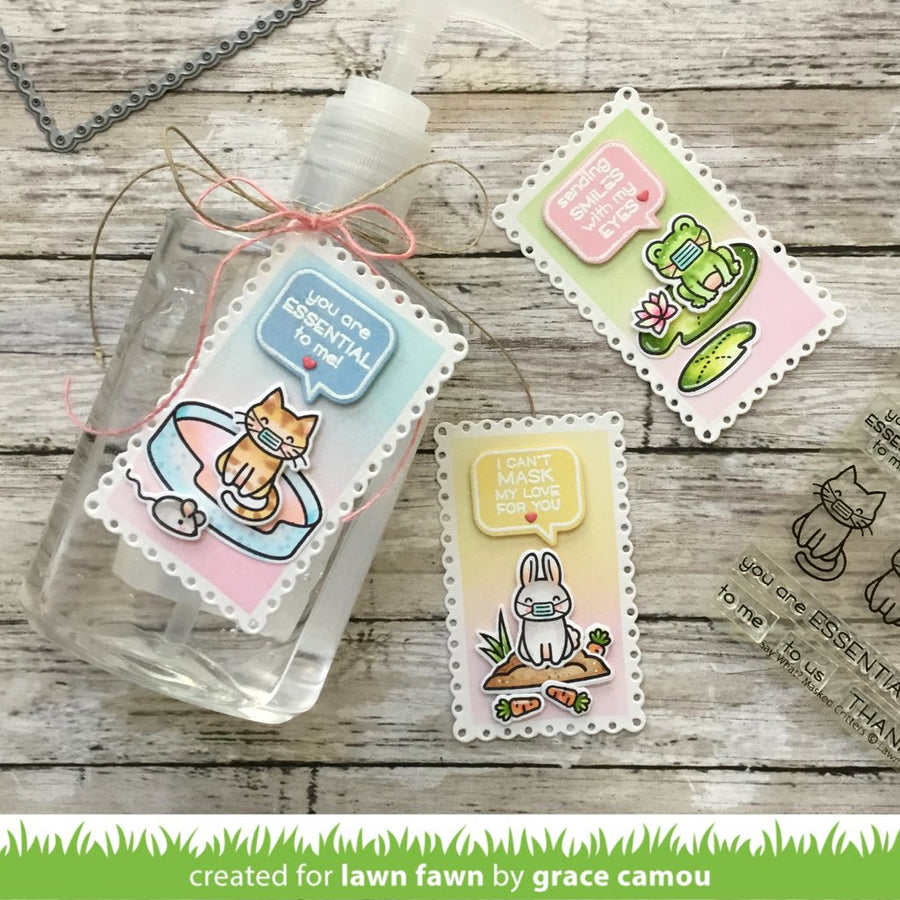 Lawn Fawn - Clear Stamps - Say What? Masked Critters