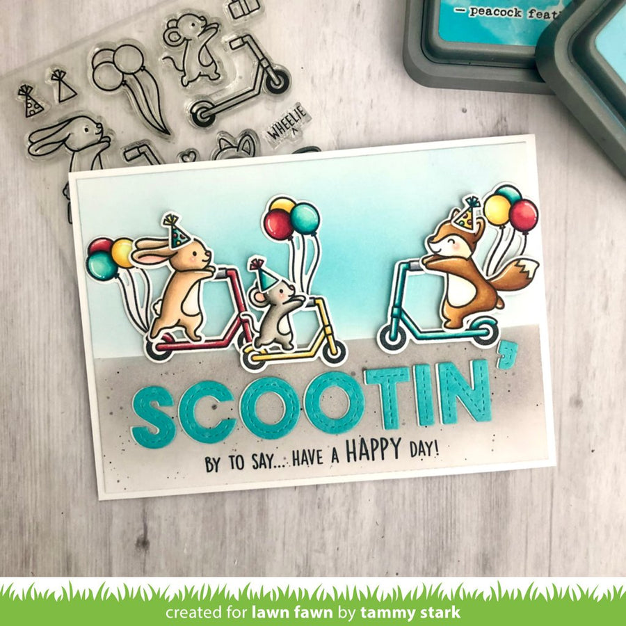 Lawn Fawn - Clear Stamps - Scootin' By