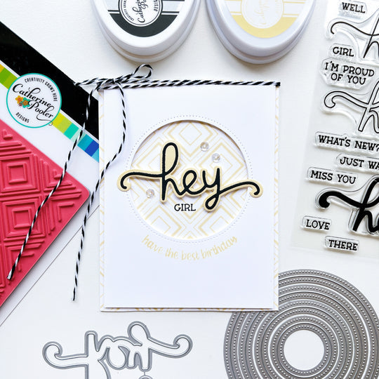 Catherine Pooler Designs - Clear Stamps - Hey, Hey, Hey Sentiments