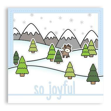 Lawn Fawn - Clear Stamps - Over the Mountain Borders