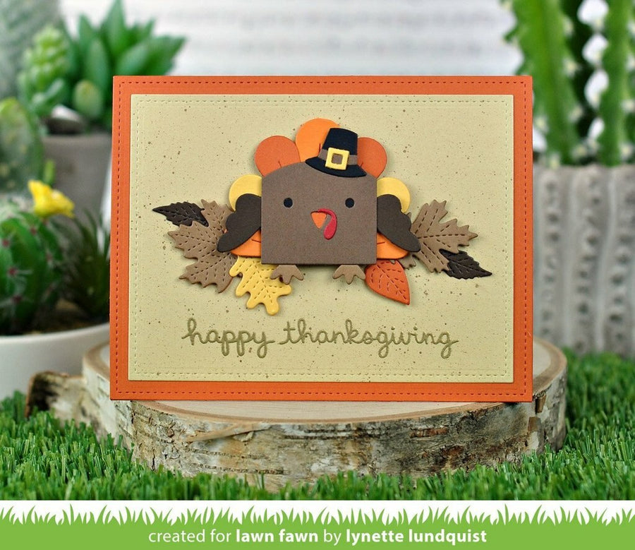 Lawn Fawn - Lawn Cuts - Tiny Gift Box Peacock and Turkey Add-On