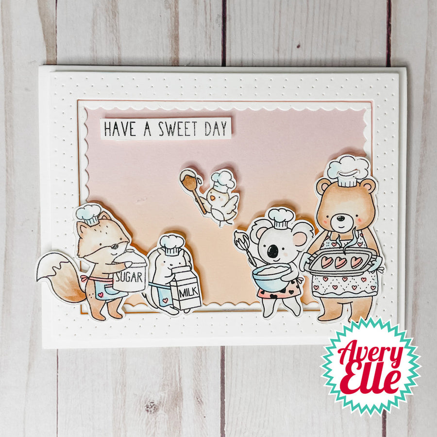 Avery Elle - Clear Stamps - You Bake Me So Happy