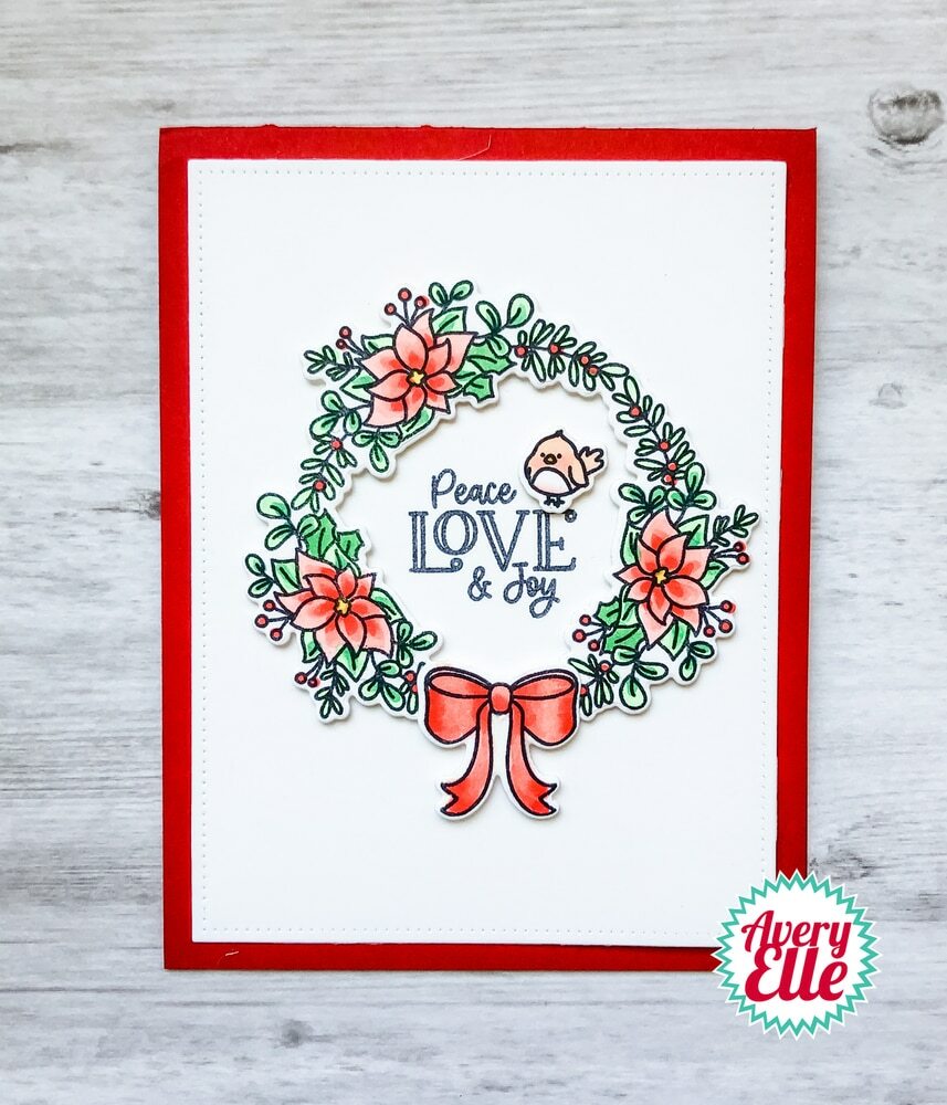 Avery Elle - Clear Stamps - Rustic Wreath