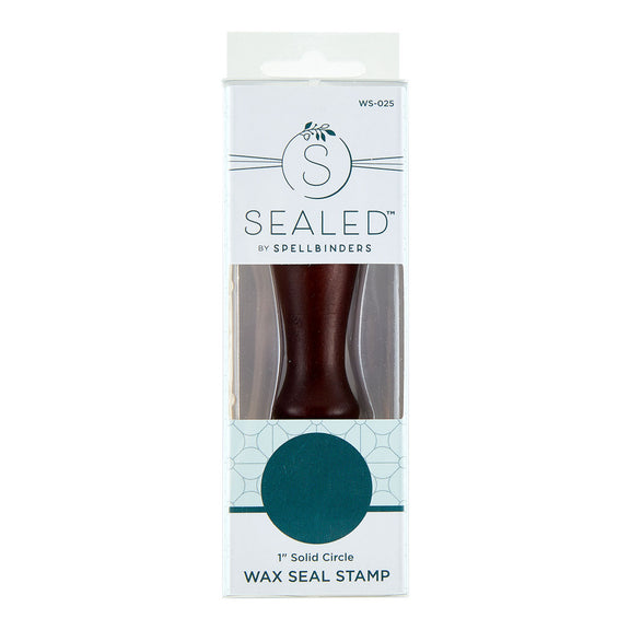 Spellbinders - Sealed by Spellbinders Collection - Wax Seal Stamp - 1" Solid Circle