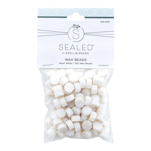 Spellbinders - Sealed by Spellbinders Collection - Wax Beads - Pearl White