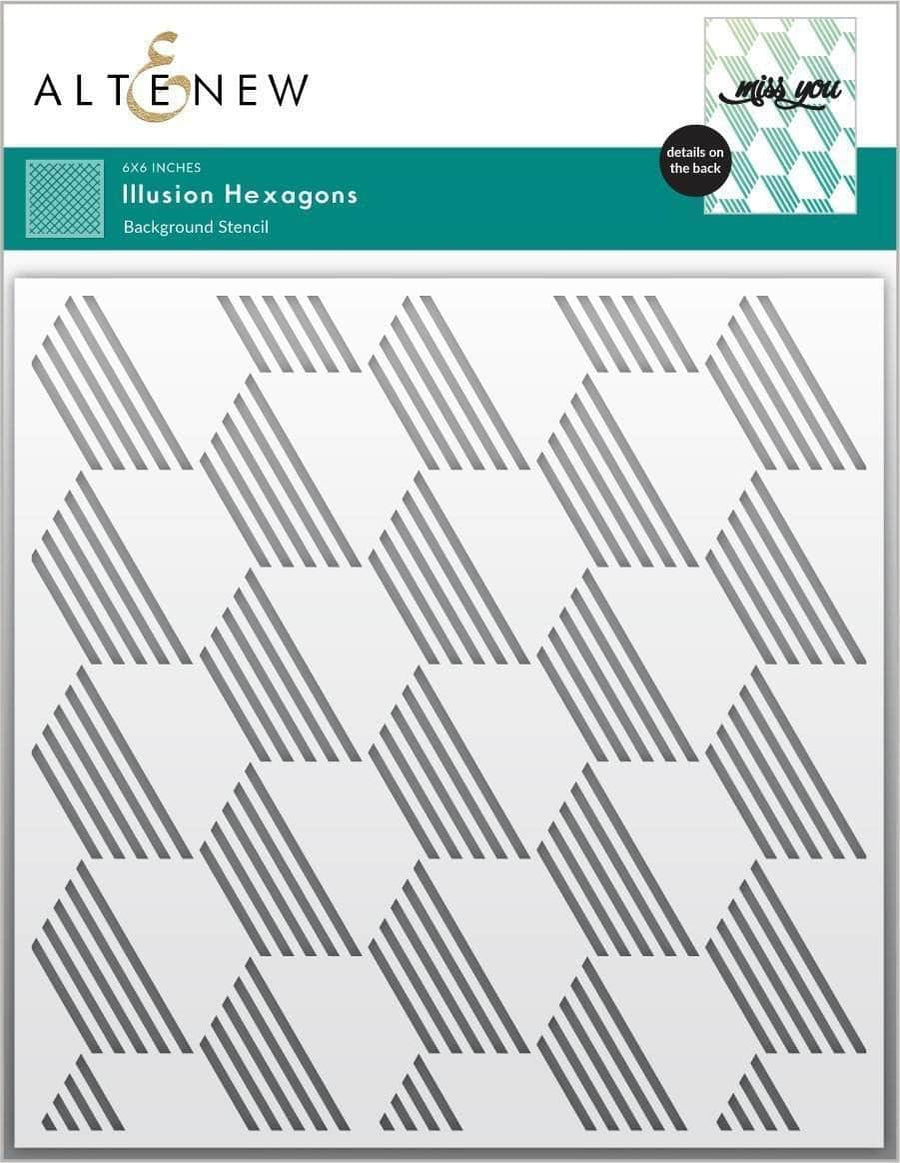 Altenew - Stencils - Illusion Hexagons