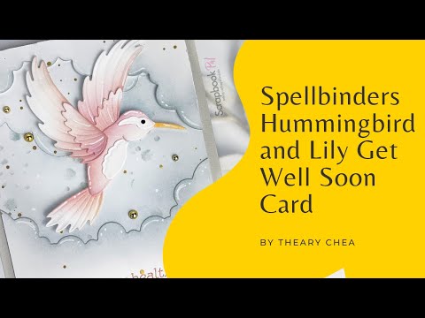 Spellbinders - Bibi's Hummingbirds Collection - Clear Stamps - Hummingbird Sentiments