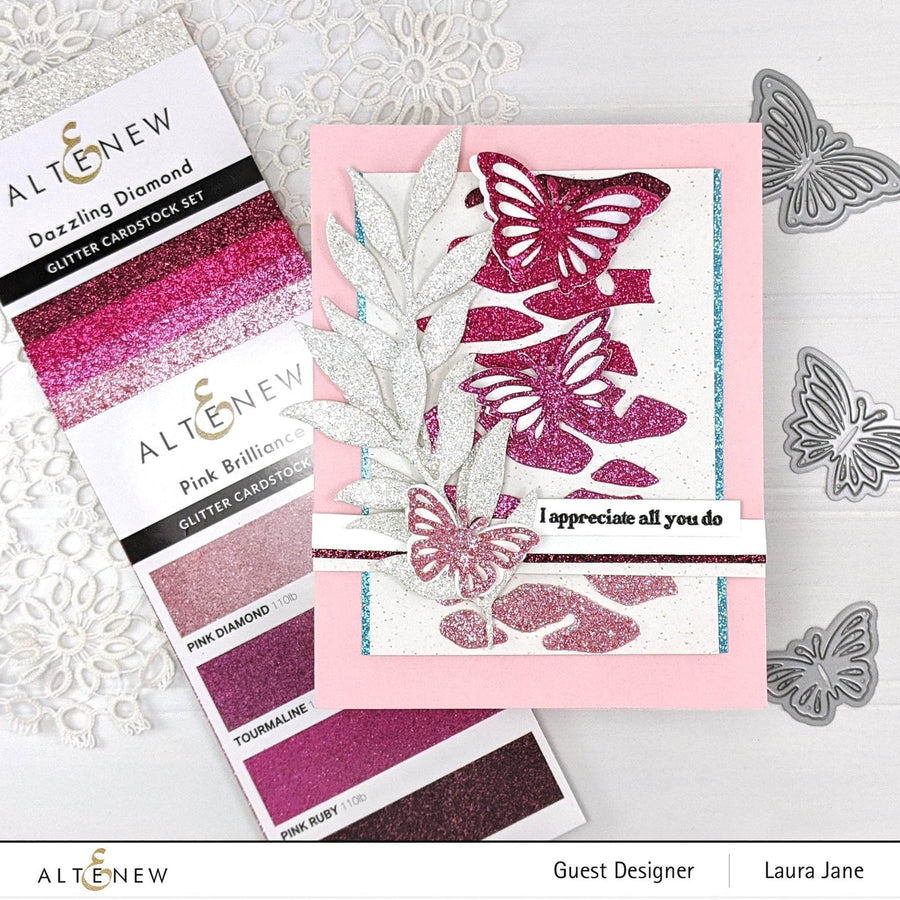 Altenew - Glitter Cardstock Set - Pink Brilliance